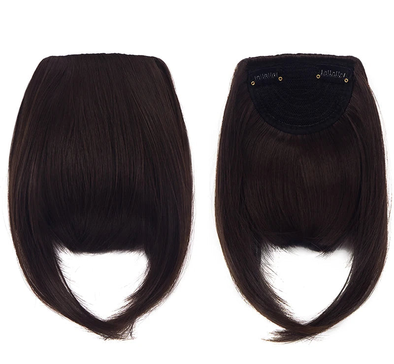 Kanekalon Clip-In Blunt Bangs Hair Extension – Frosted Color, Easy Fit & Washable