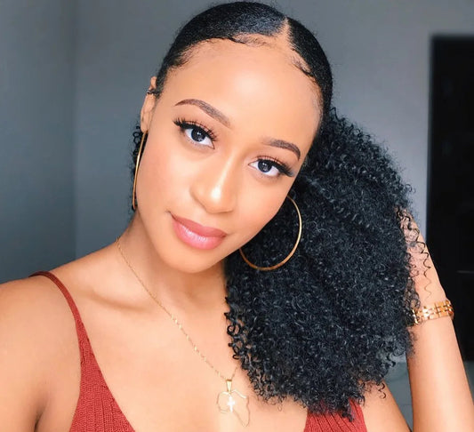 Afro Kinky Curly Human Hair Clip-In Ponytail – 100% Pure Mongolian Hair, Natural & Versatile