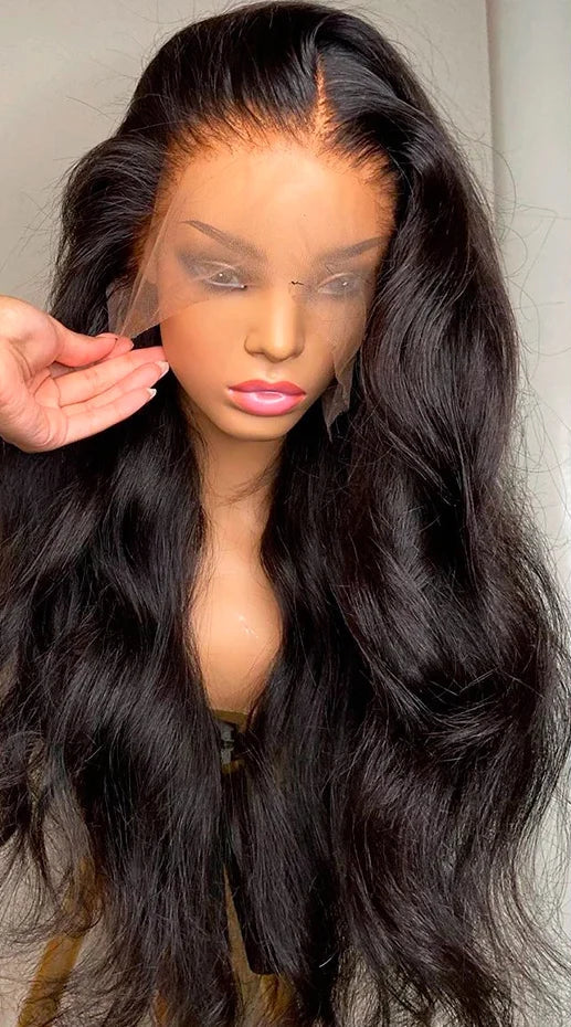 Body Wave 360 Lace Frontal Wig – Transparent 13x4 Lace Front, Pre-Plucked Hairline, 180% Density, 16-38 Inches