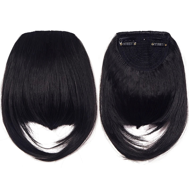 Kanekalon Clip-In Blunt Bangs Hair Extension – Frosted Color, Easy Fit & Washable