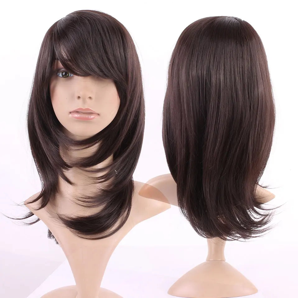 Long Straight Synthetic Wig for Women - 26+ Inches High Temperature Fiber Regular Wig, Perm & Dye Available