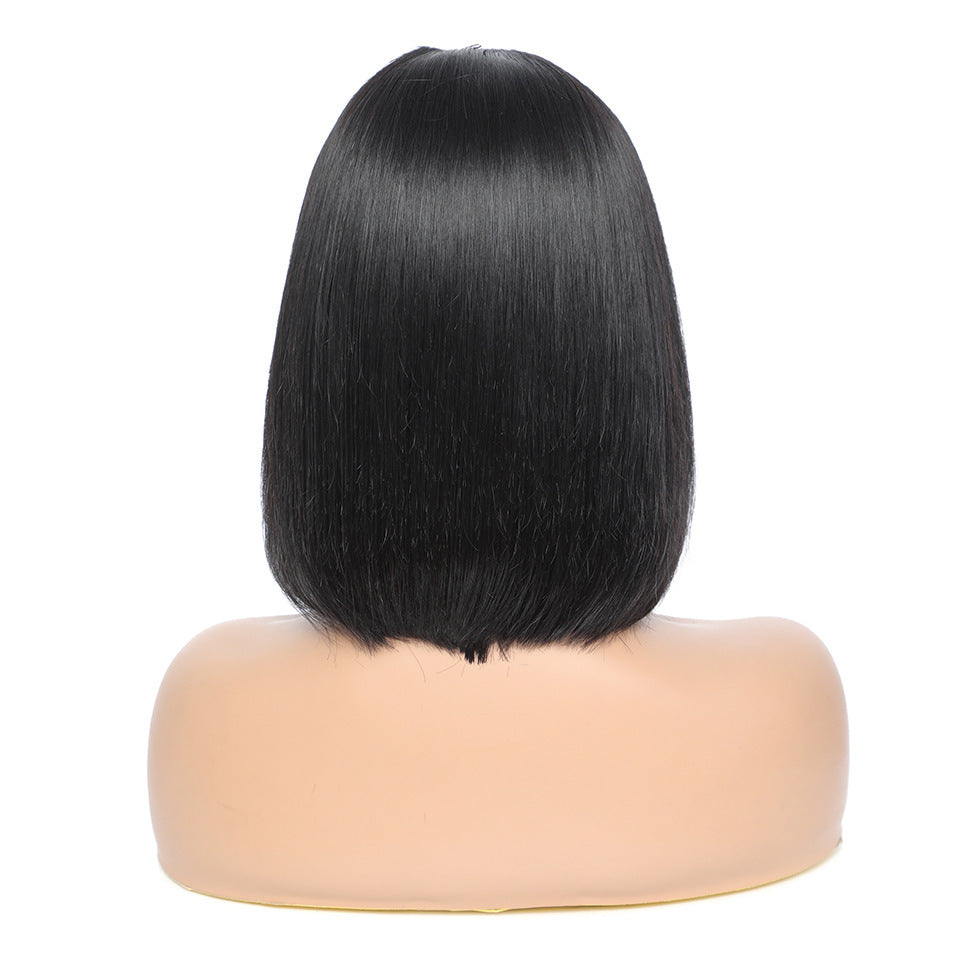 Headband Straight Bob Wig – 100% Human Hair, 1B Natural Color, 8-14 Inches, 150% Density2
