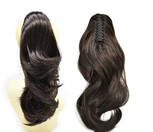 SE-224 Long Wavy Ponytail Extension – 22”/14” Claw Clip & Drawstring, Heat-Resistant
