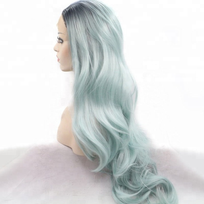 High-Temperature Silk Realistic Hair Cover – Long, Natural Growth Effect, Star Fashion Style, Suitable for All Skin Tones & Face Shapes