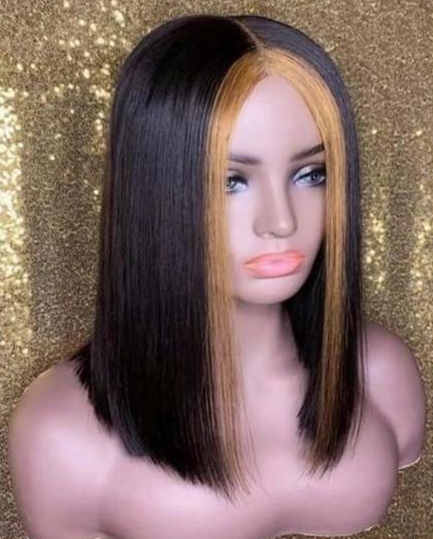 Highlight Ombre 5x5 Transparent Lace Wig – 100% Human Hair, Straight, Gradient Color, 8-30 Inches3
