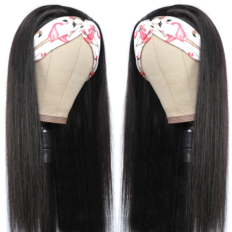 Human Hair No Lace Headband Wig – Straight, Natural Look, Versatile & Easy-to-Wear, Medium to Long Lengths, Heat-Friendly5