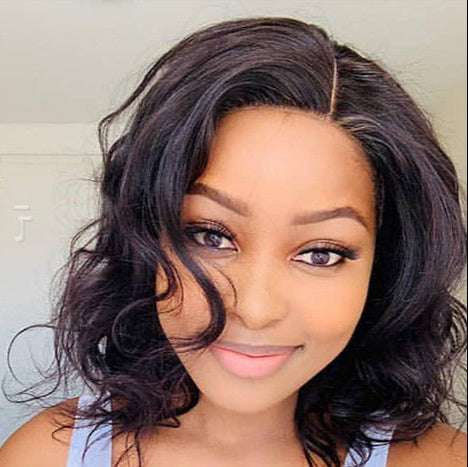 Ladies' Front Lace Long Bangs Wig – High-Temperature Fiber, Natural Look