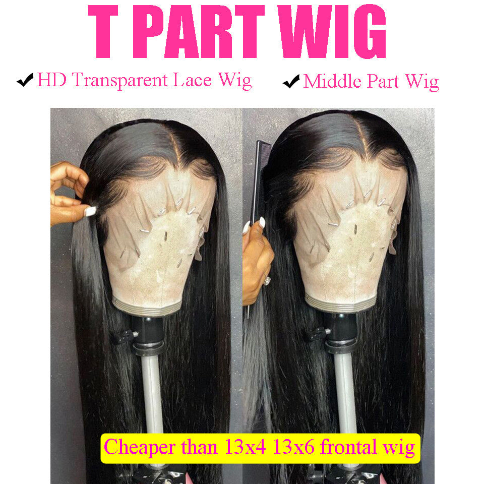 Lifelike Long Straight Hair Wig - Half Hand-Woven, Heat-Dyeable, High-Temperature Fiber