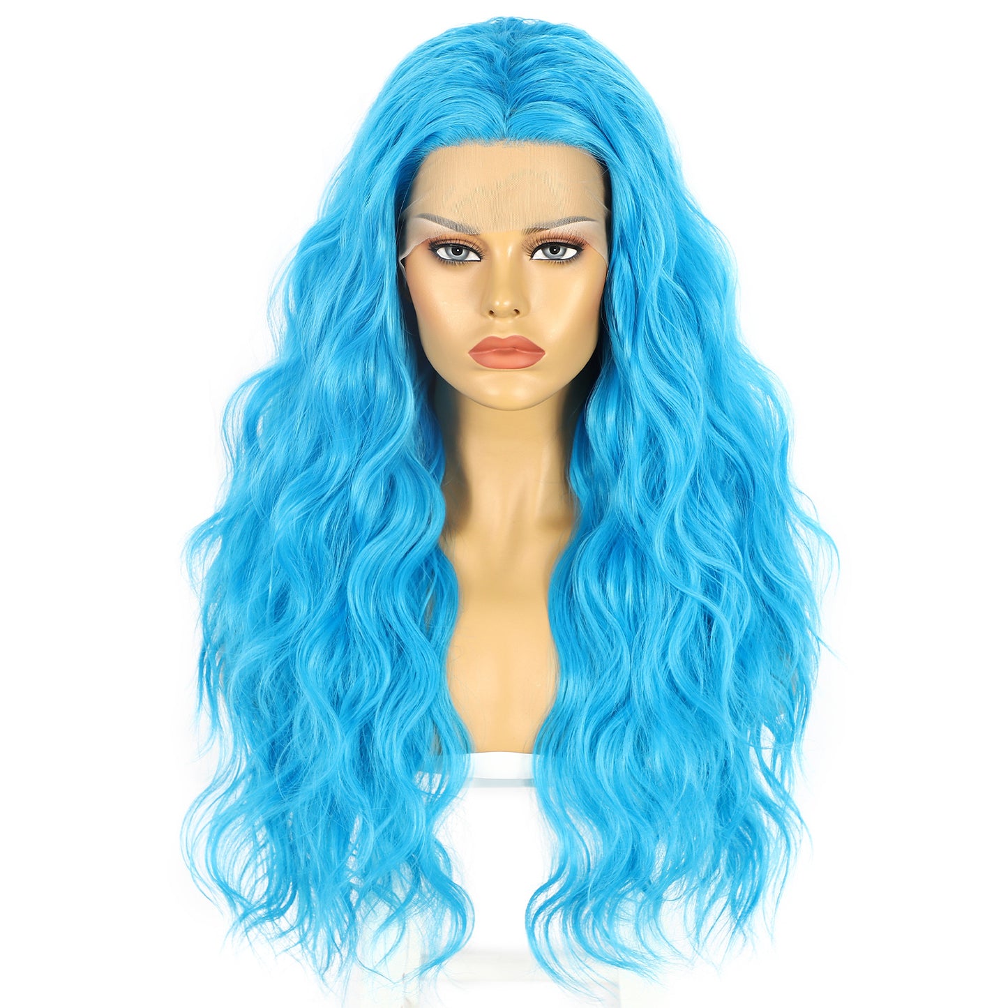 Luxurious Long Curly Synthetic Lace Front Wig for Women | Versatile and Elegant