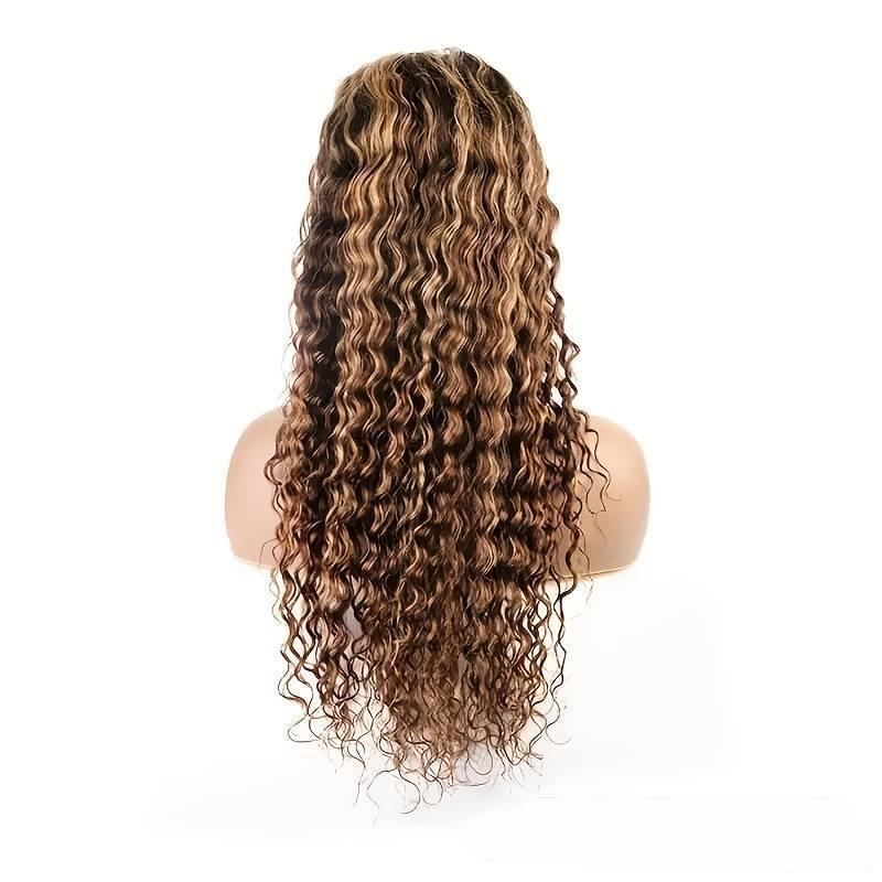 Luxurious P427 Water Wave Lace Front Wig - Human Hair with Highlights, Available in Multiple Lengths2