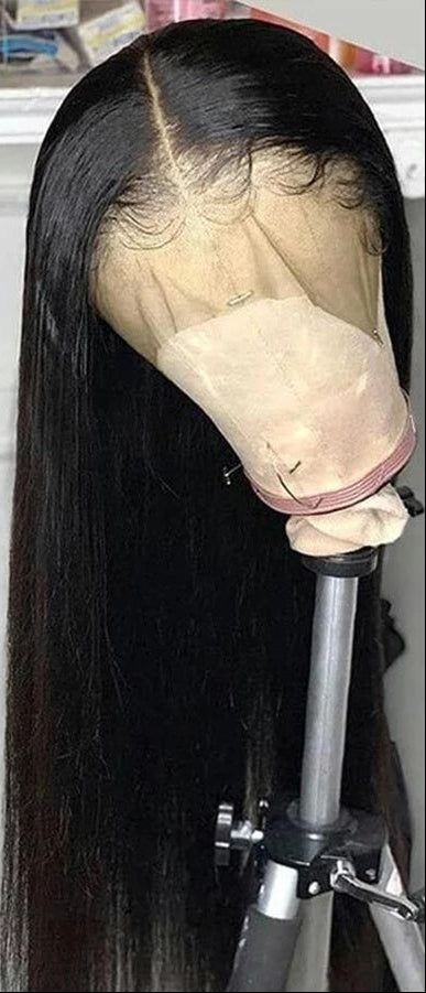 Luxurious Transparent Lace Front Straight Human Hair Wig1