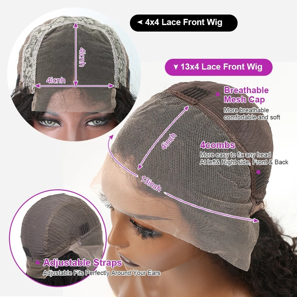 Luxurious Transparent Lace Front Straight Human Hair Wig3