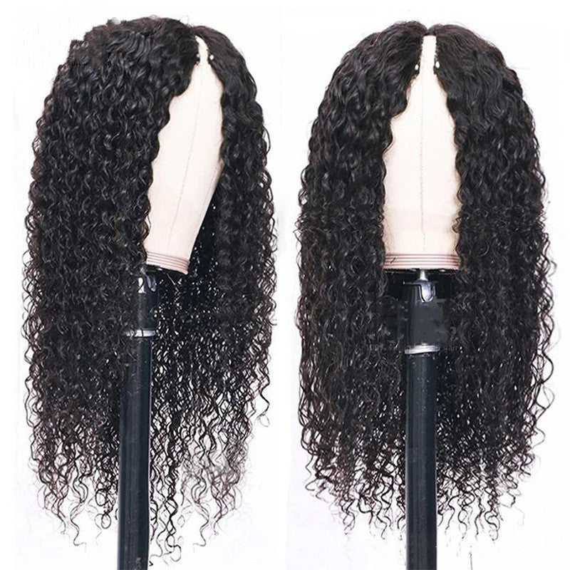 Luxurious V-Shaped Curly Human Hair Headband | High-Density, Versatile Styling3