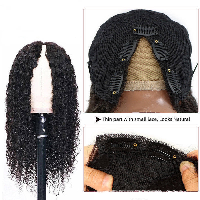 Luxurious V-Shaped Curly Human Hair Headband | High-Density, Versatile Styling5