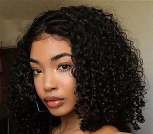 Luxury BOB Kinky Curly Wig with Qi Bangs - 7A Virgin Hair for Women1