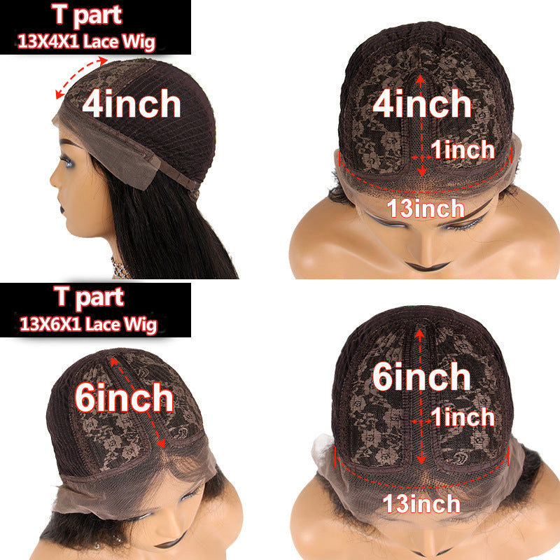 Luxury T-Type Front Lace Burmese Hair Wigs – Natural, Dyeable & Perfect for All Skin Tones (8"-22")5