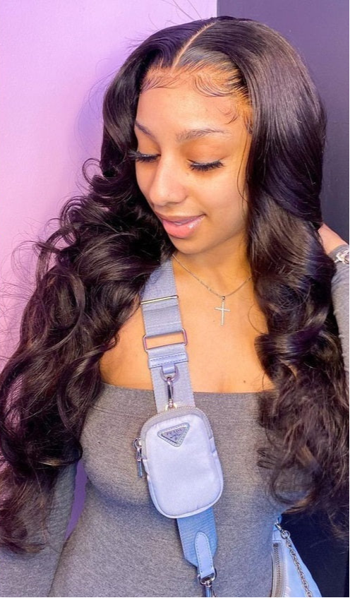 Medium-Length Real Hair Wig – Customizable Bangs, Dyeable, Natural Look