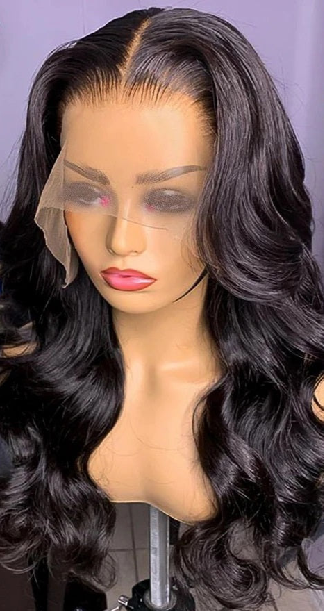 Medium-Length Real Hair Wig – Customizable Bangs, Dyeable, Natural Look1