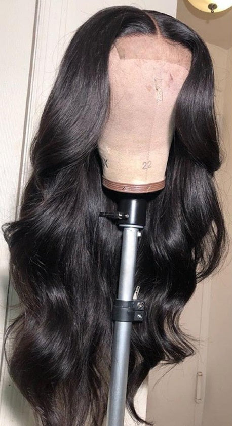 Medium-Length Real Hair Wig – Customizable Bangs, Dyeable, Natural Look2