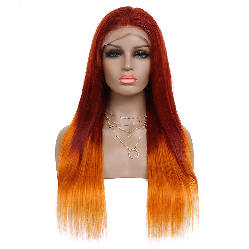 Medium-Long Straight Real Hair Wig – Customizable Bangs, 150%-210% Density, Dyeable, Available in 10 to 30 Inches1