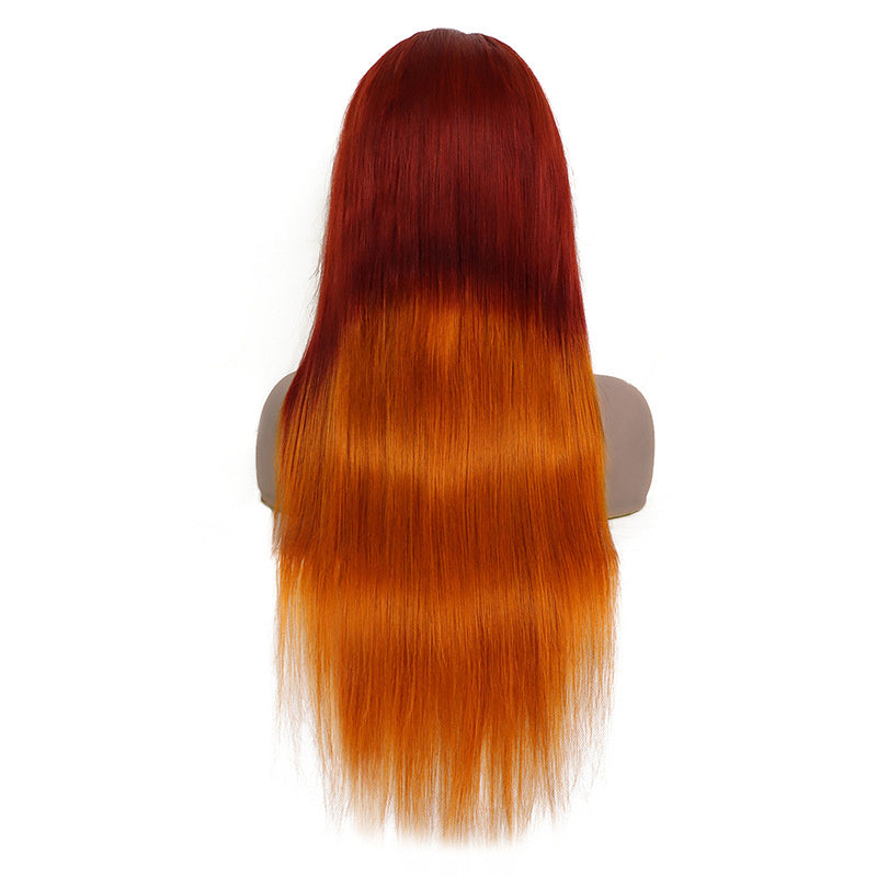 Medium-Long Straight Real Hair Wig – Customizable Bangs, 150%-210% Density, Dyeable, Available in 10 to 30 Inches4