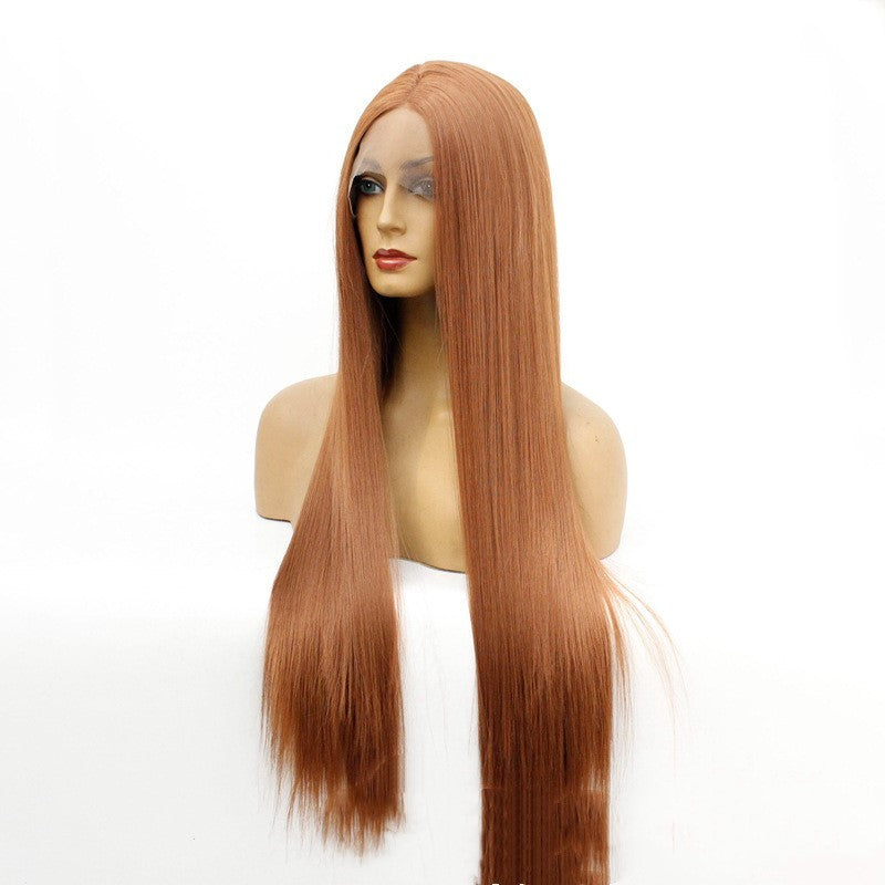 National Style Long Curly Wig for Ladies – Semi-Mechanical Domestic Silk, Multiple Lengths