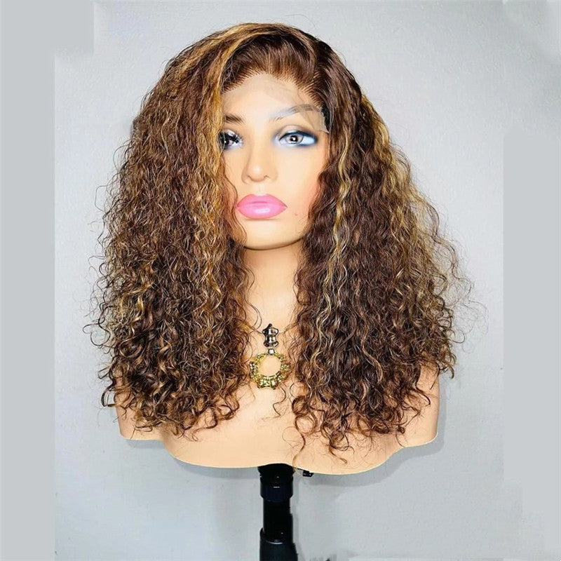 Natural Brown Transparent Lace Wig – Versatile Real Hair Headgear3