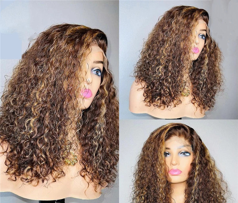 Natural Brown Transparent Lace Wig – Versatile Real Hair Headgear5