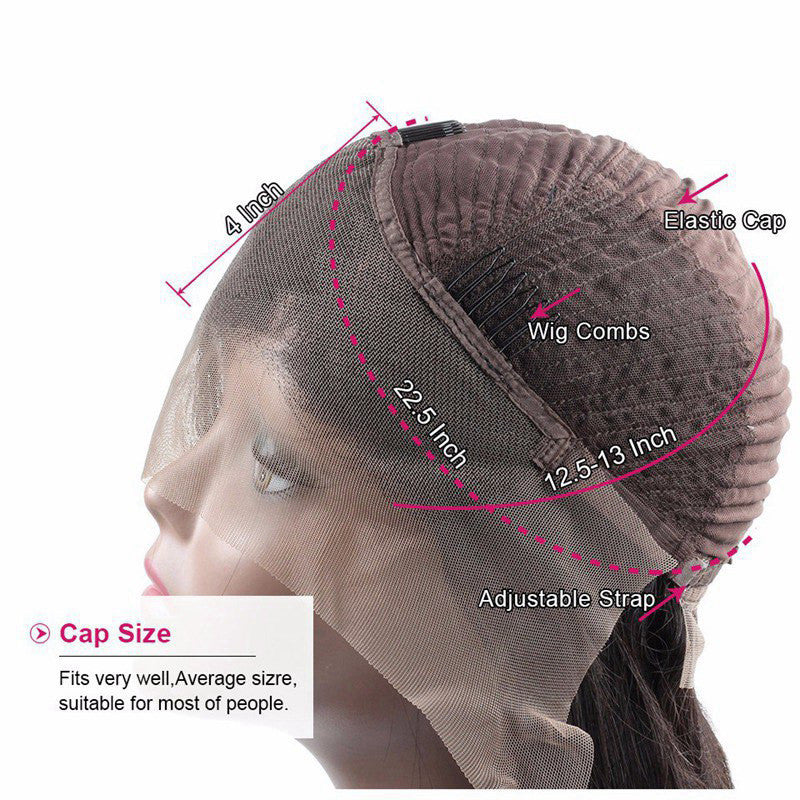 Ombre Lace Front Wig - Human Hair, Colorful Medium to Long Length4