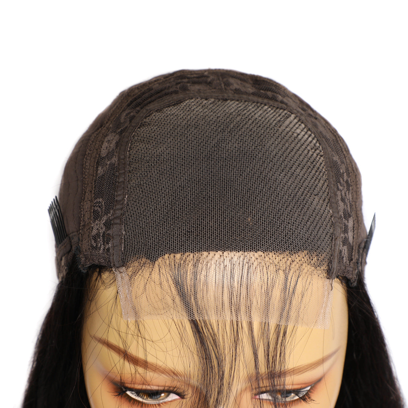 Premium 9A European and American Lace Front Wig – Natural Black Straight Hair2