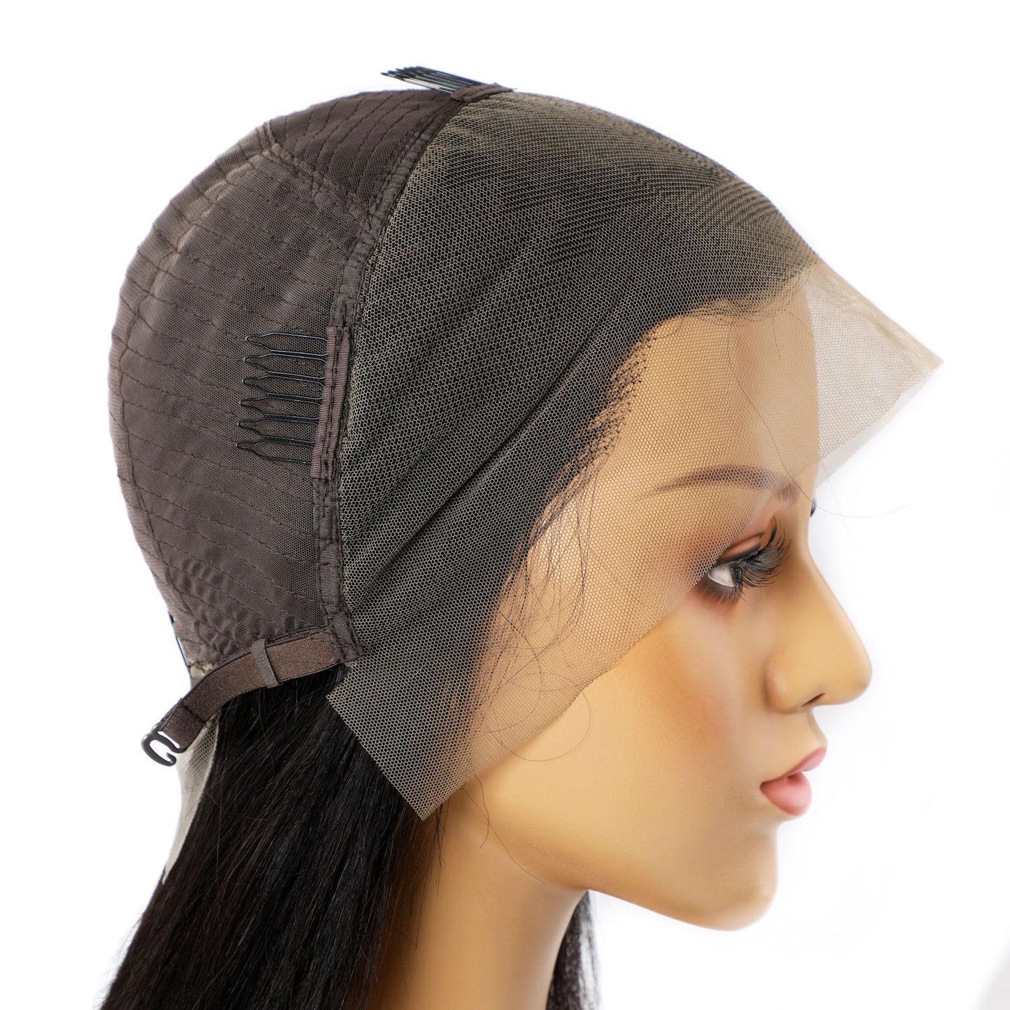 Premium 9A European and American Lace Front Wig – Natural Black Straight Hair5