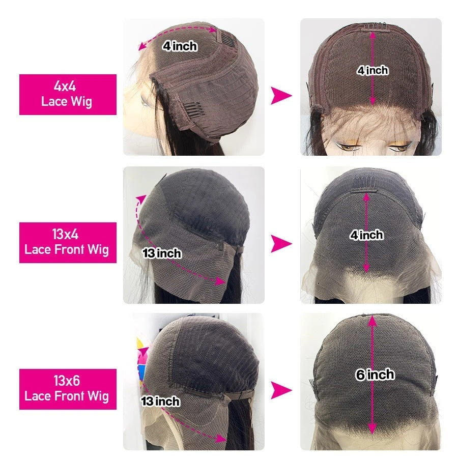 Premium 9A European and American Lace Front Wig – Natural Black Straight Hair7