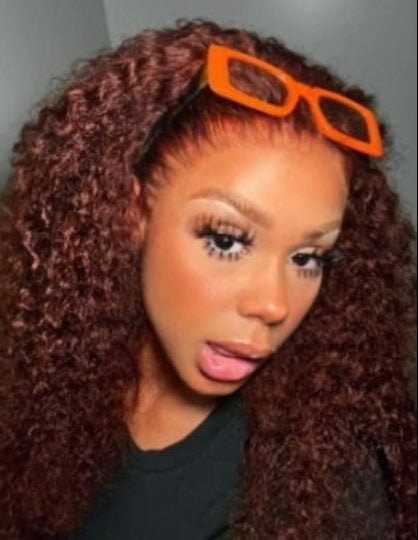 Premium Half-Handmade Long Curly Wig - Hot Dye-Friendly, High-Temperature Fiber