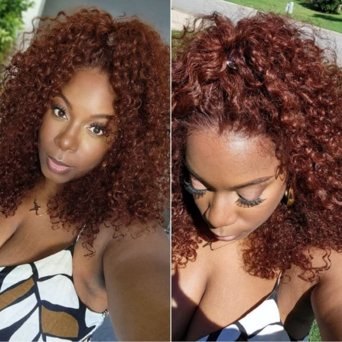 Premium Half-Handmade Long Curly Wig - Hot Dye-Friendly, High-Temperature Fiber