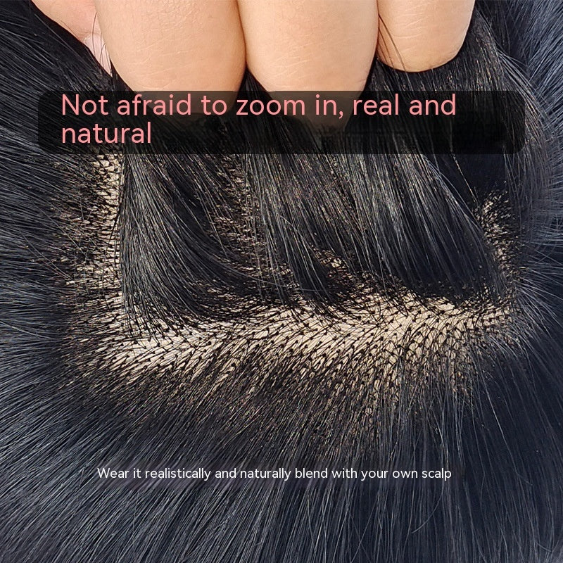 Premium Hand-Woven Natural Black Human Hair Wig for Men4