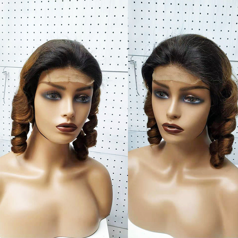 Premium Human Hair Lace Closure Wig - Straight T-Color Style for Ladies2