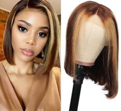 Premium Real Hair Bob Wig in Piano Color | 8-16 Inch Versatile & Stylish7
