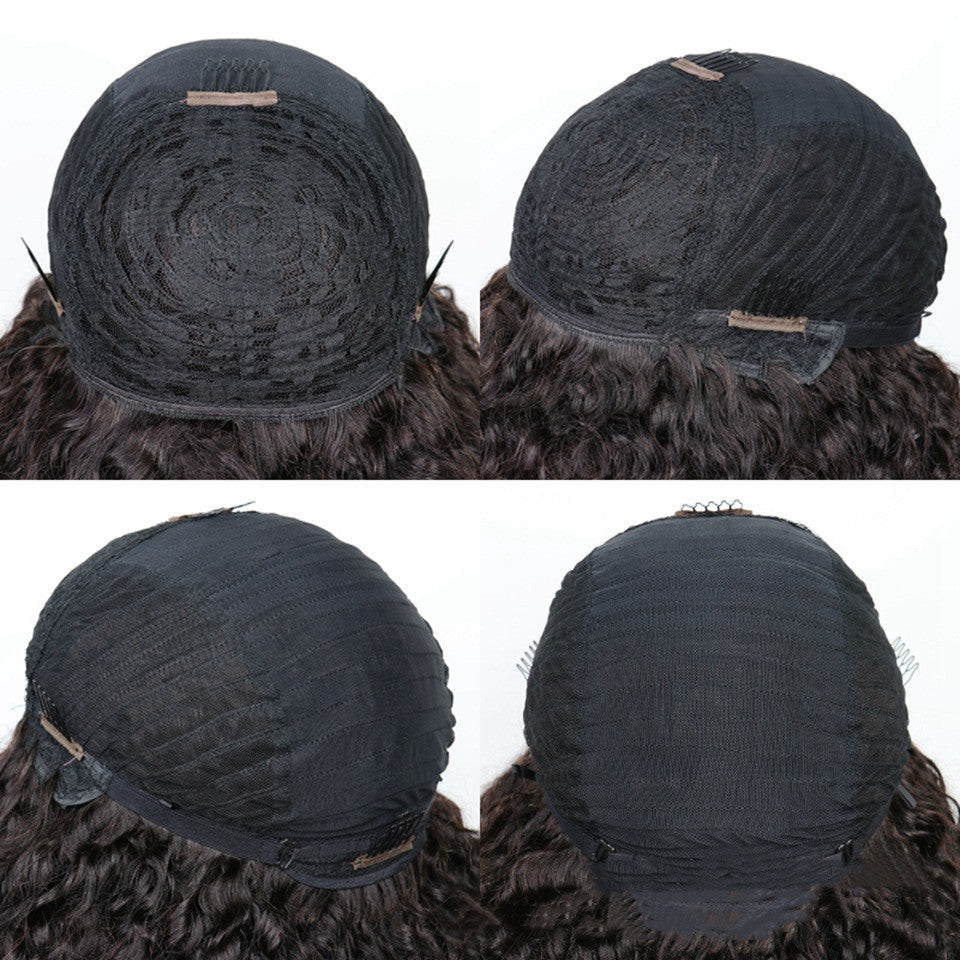 Premium Women's Simple Woven Straight Wig – Fashionable & Elegant Black Human Hair