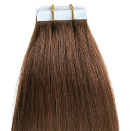 Real Hair Medium-Long Straight Hairpiece - Customizable Lengths & Color for Any Skin Tone