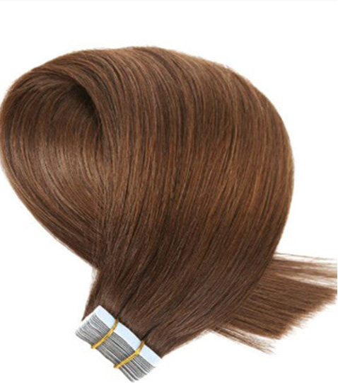 Real Hair Medium-Long Straight Hairpiece - Customizable Lengths & Color for Any Skin Tone