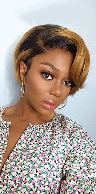 Reality Wig T-Shaped Transparent Lace Front | Hand-Woven European & American Style Synthetic Hair