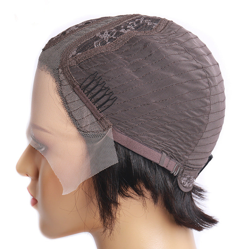 Reality Wig T-Shaped Transparent Lace Front | Hand-Woven European & American Style Synthetic Hair