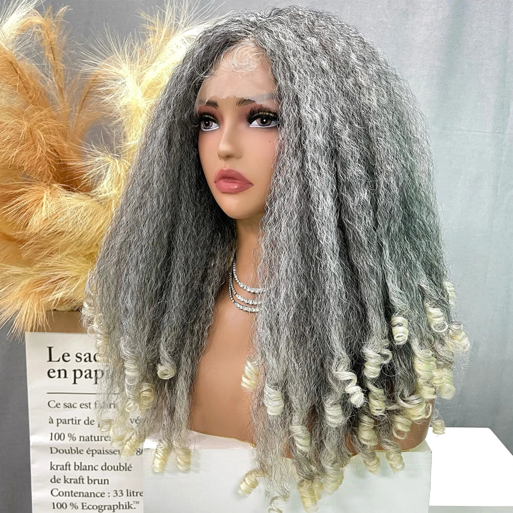 20-Inch Curly Lace Front Wig – Natural Brown Medium-Length Wig for Daily Wear