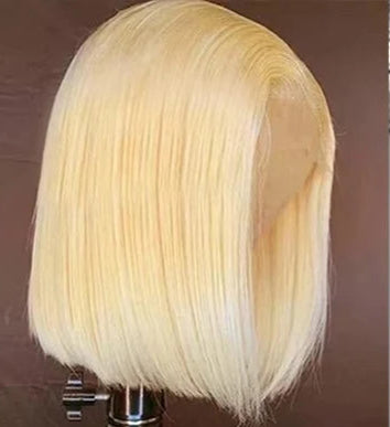 Straight Hair Wig – Short Length, Transparent Swiss Lace