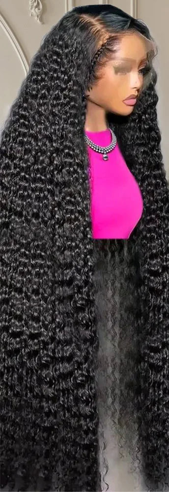 26-Inch Deep Wave Lace Wig – Transparent Swiss Lace with Versatile Frontal Options