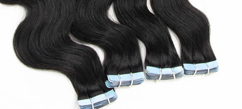Premium MRSHAIR Body Wave Tape-In Extensions | 5-Piece Lot, 100% Human Hair for Natural Volume & Length