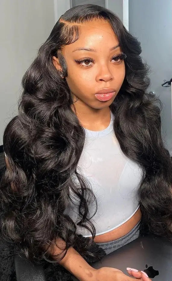 26+ Inch Body Wave Lace Front & Closure Wig – Transparent Swiss Lace