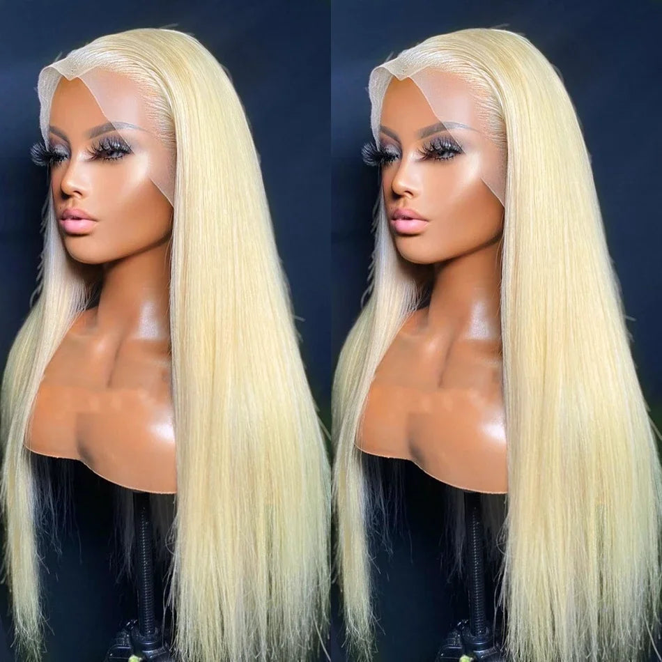 Long Straight Lace Front Wig – Highlight Synthetic Heat-Resistant Wig for Black Women