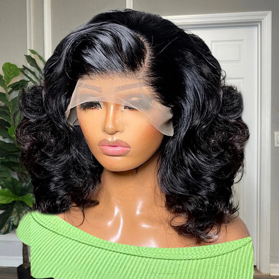 5x5 Silk Top Body Wave Lace Front Wig – Hair, Natural Black