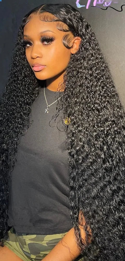 Deep Wave Lace Front Wig – Hair, Transparent Swiss Lace, 100% Human Hair